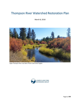 Thompson River Watershed Restoration Plan