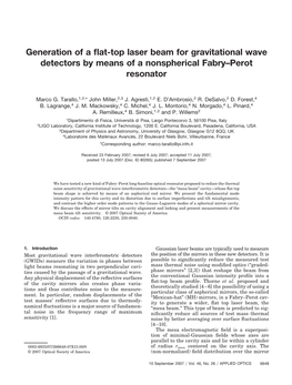 Generation of a Flat-Top Laser Beam for Gravitational Wave Detectors By