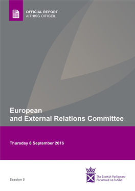 European and External Relations Committee