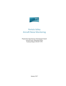 Portola Valley Aircraft Noise Monitoring