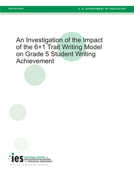 An Investigation of the Impact of the 6+1 Trait Writing Model on Grade 5