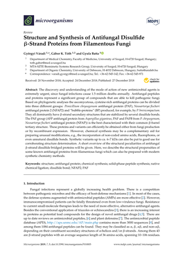 Structure and Synthesis of Antifungal Disulfide