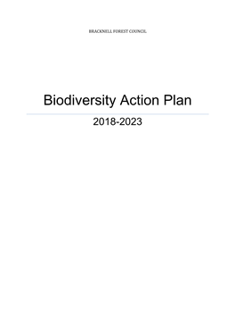 Biodiversity Action Plan