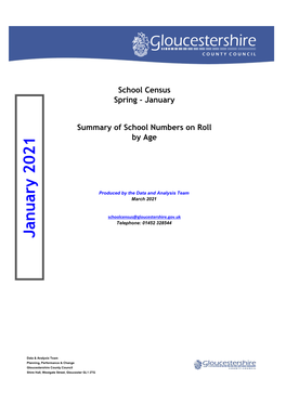 School Numbers on Roll by Age