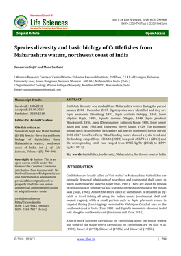 Life Sciences, 2018; 6 (3):799-806 Life Sciences ISSN:2320-7817(P) | 2320-964X(O)