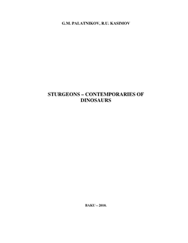 Sturgeons – Contemporaries of Dinosaurs