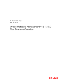 Oracle White Paper May 19Th, 2015