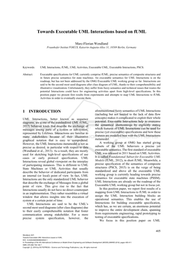 Towards Executable UML Interactions Based on Fuml