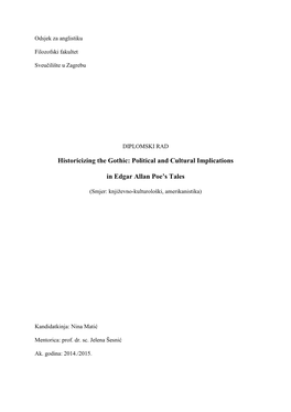 Historicizing the Gothic: Political and Cultural Implications in Edgar Allan