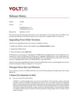 Release Notes