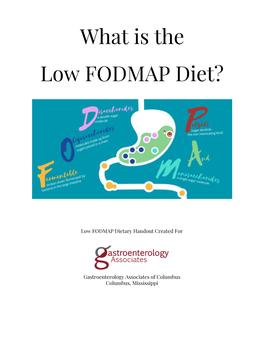 What Is the Low FODMAP Diet?