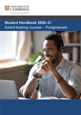 Student Handbook 2020–21 Award-Bearing Courses – Postgraduate