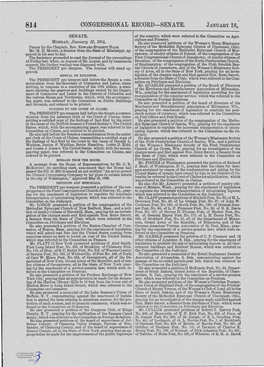 Congressional Record-Senate. J Anuary 18