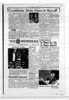 Sundial and the Director Miss Judy Hughes Was the Past Group Such As AIS Is That It Speech Drama 121 and Quite of Inforiaatlon and Printing