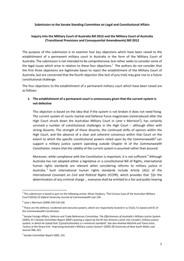 Court of Australia Bill 2012 and the Military Court of Australia (Transitional Provisions and Consequential Amendments) Bill 2012