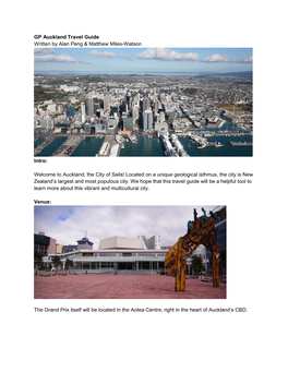 GP Auckland Travel Guide.Docx