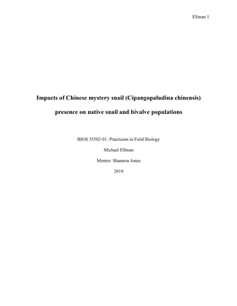 Presence on Native Snail and Bivalve Populations