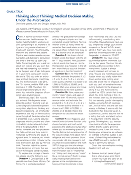 CHALK TALK Thinking About Thinking: Medical Decision Making Under the Microscope Christiana Iyasere, MD, and Douglas Wright, MD, Phd