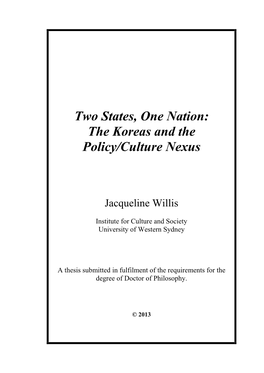 The Koreas and the Policy/Culture Nexus