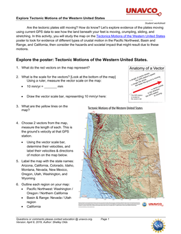 Tectonic Motions of the Western United States