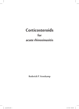 Corticosteroids for Acute Rhinosinusitis