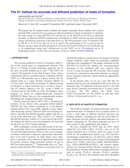 The X1 Method for Accurate and Efficient Prediction of Heats of Formation