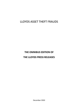 Lloyds Asset Theft Frauds