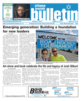 Ottawa Jewish Emerging Generation: Building a Foundation for New Leaders