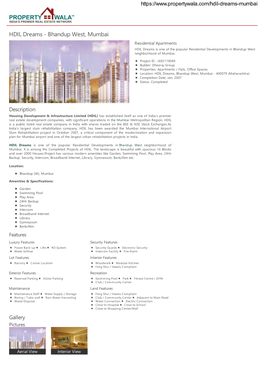 HDIL Dreams - Bhandup West, Mumbai Residential Apartments HDIL Dreams Is One of the Popular Residential Developments in Bhandup West Neighborhood of Mumbai