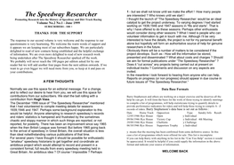 The Speedway Researcher