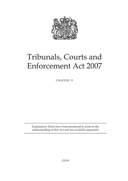 Tribunals, Courts and Enforcement Act 2007