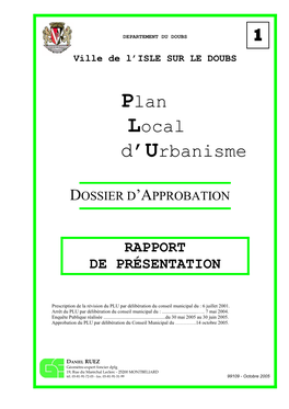 Plan Local D'urbanisme (PLU)