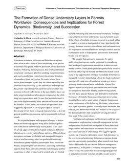 The Formation of Dense Understory Layers in Forests Worldwide: Consequences and Implications for Forest Dynamics, Biodiversity, and Succession