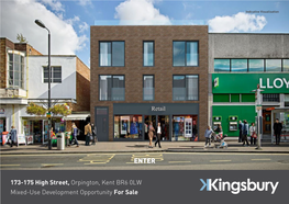 173-175 High Street, Orpington, Kent BR6 0LW Mixed-Use Development Opportunity for Sale 173-175 High Street, Orpington, Kent BR6 0LW