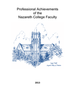 Professional Achievements of the Nazareth College Faculty