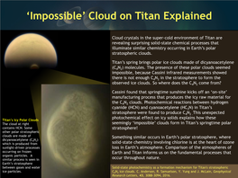 'Impossible' Cloud on Titan Explained