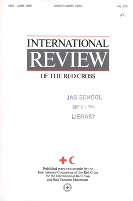 International Review of the Red Cross, May-June 1989, Twenty