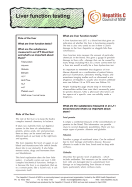 Liver Function Testing