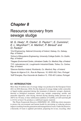 Chapter 8 Resource Recovery from Sewage Sludge