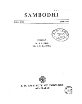 L.D. INSTITUTE of INDOLOGY AHMEDABAD Published by