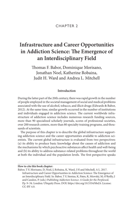 Infrastructure and Career Opportunities in Addiction Science: the Emergence of an Interdisciplinary Field Thomas F