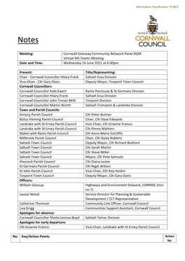 CNP Report for Noting Or Matters Arising PDF 338 KB