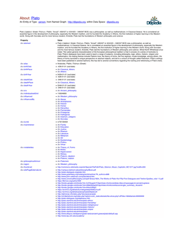 About: Plato an Entity of Type : Person, from Named Graph : Within Data Space : Dbpedia.Org