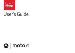 Verizon Moto E LTE User Guide (Online)