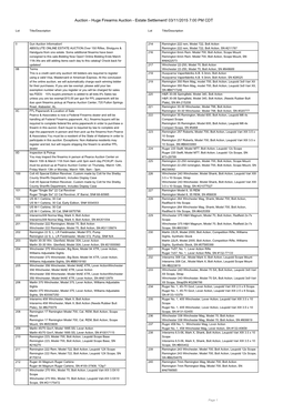 Huge Firearms Auction - Estate Settlement! 03/11/2015 7:00 PM CDT