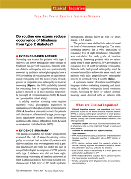 Do Routine Eye Exams Reduce Occurrence of Blindness from Type 2