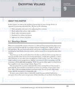 Encrypting Volumes Chapter