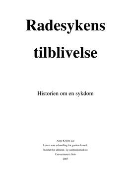 Radesykens Tilblivelse