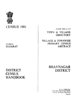 District Census Handbook, Bhavnagar, Part XIII-A & B, Series-5