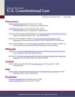 U.S. Constitutional Law